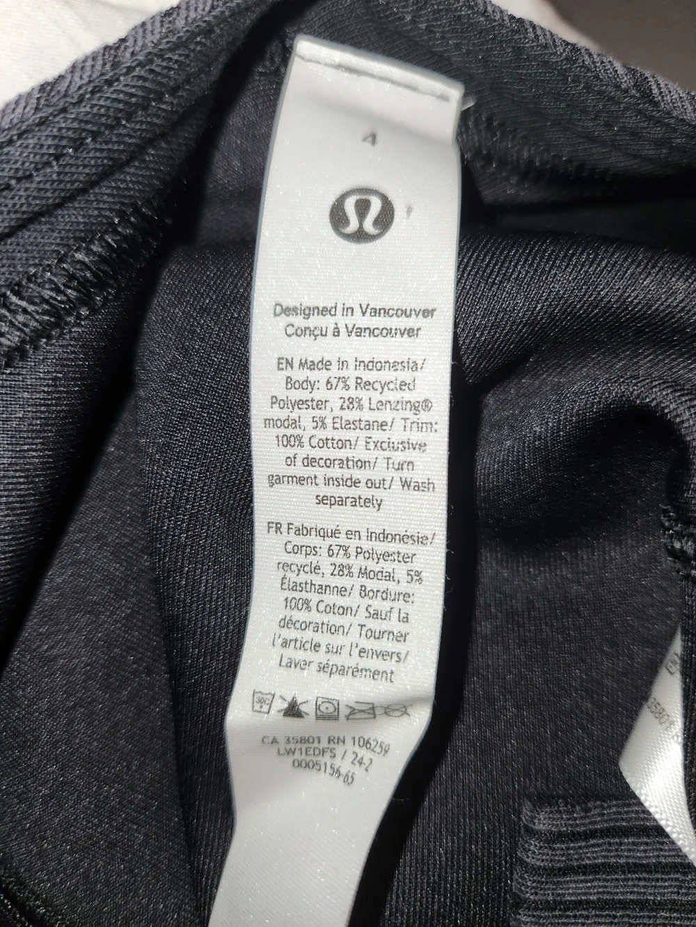 lululemon athletica Ribbed Crop Tank - Dark Gray
